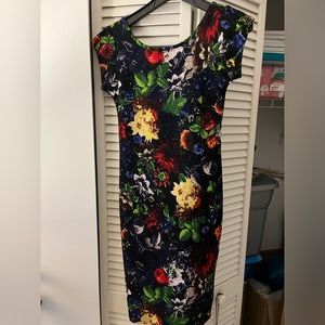 Floral form fitting dress